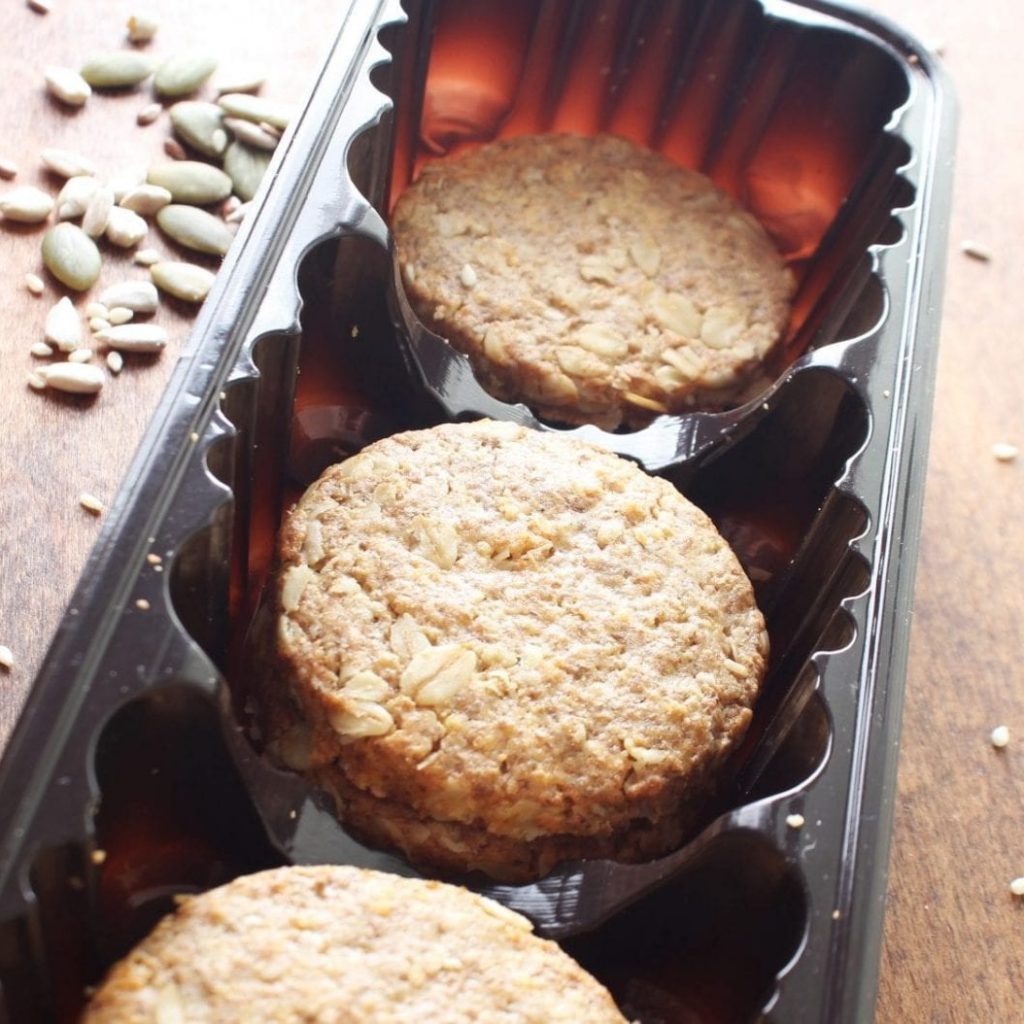 cookies cereals in a plastic box